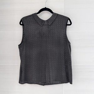 Equipment Laser Cut Silk Blouse